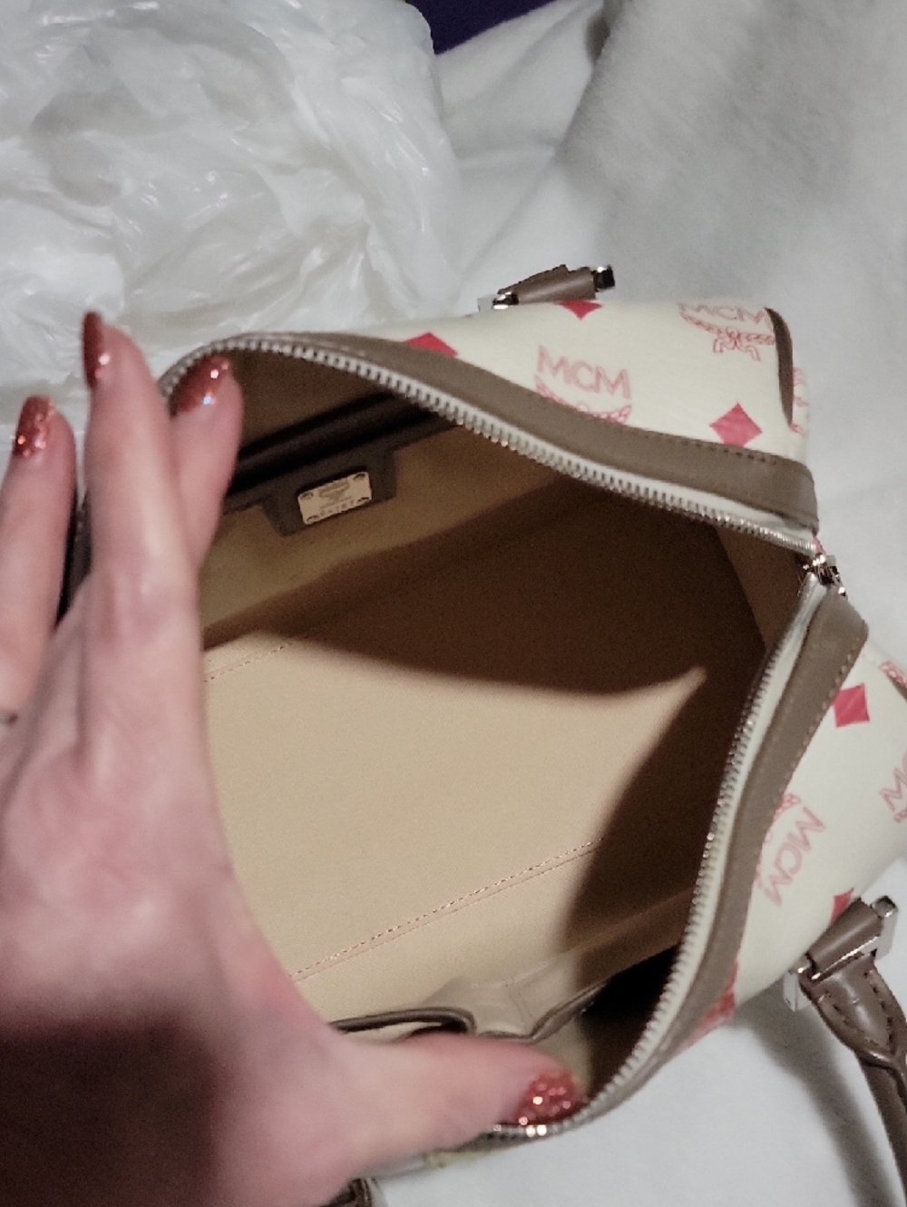 MCM Leather Satchel - Picture 7 of 13